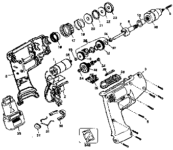 Part Location Diagram of 91495-00 Black and Decker Screw